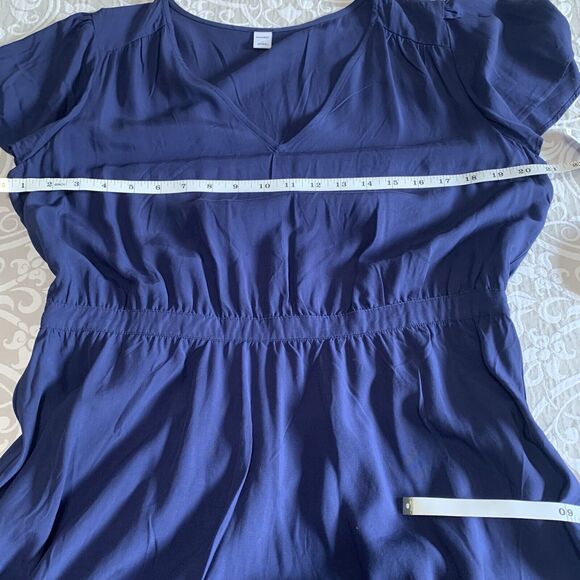 Old Navy Dress Women Size Large Navy Pullover Elastic Waist Office Casual NWT - Picture 6 of 14
